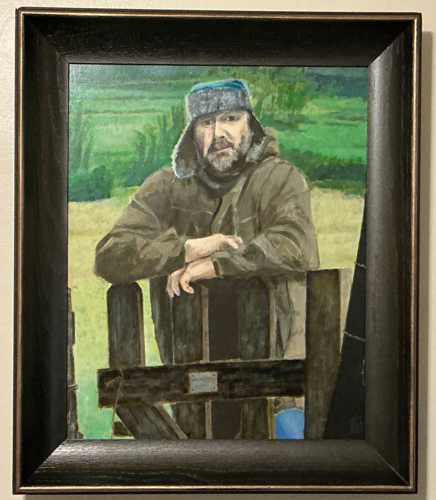 ORIGINAL SIGNED OIL PAINTING TITLED “HUNTSMAN” 24” X 20 1/2”