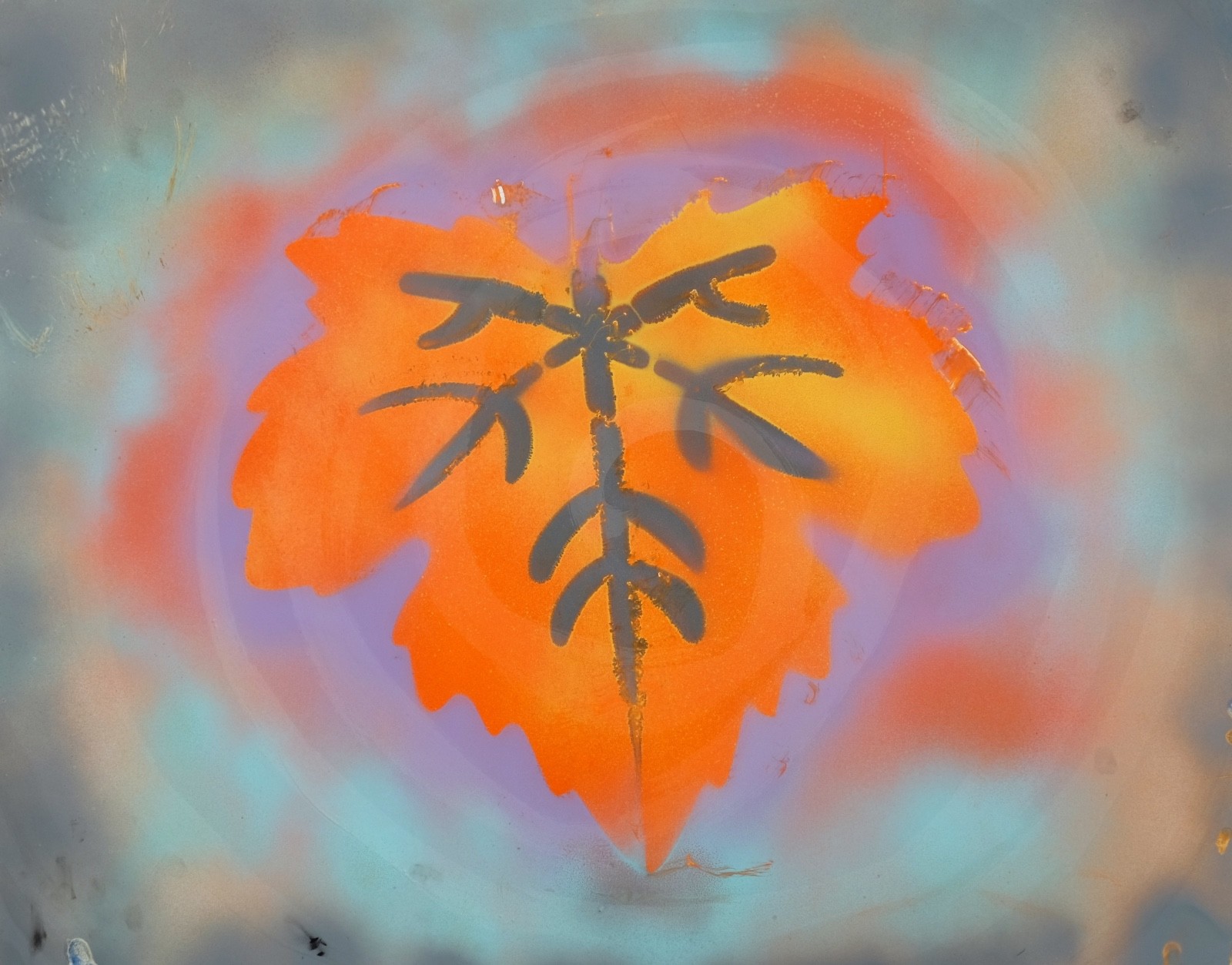 Art, Painting, «Leaf» – giclee on canvas 22″x28″ by Yelena Berzon