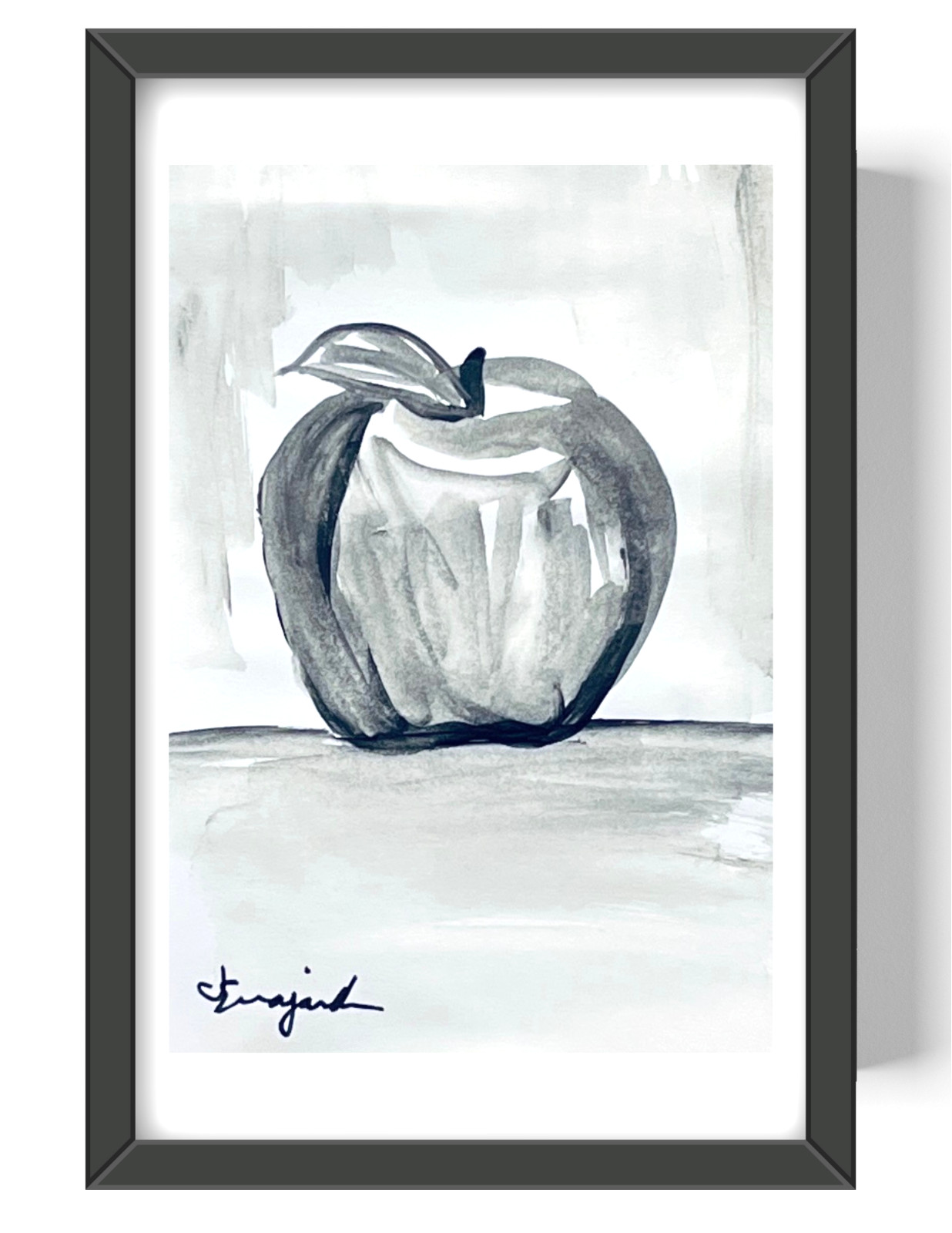 Guajardo Art: Apple Still Life 9X6 Paper Unique Realism