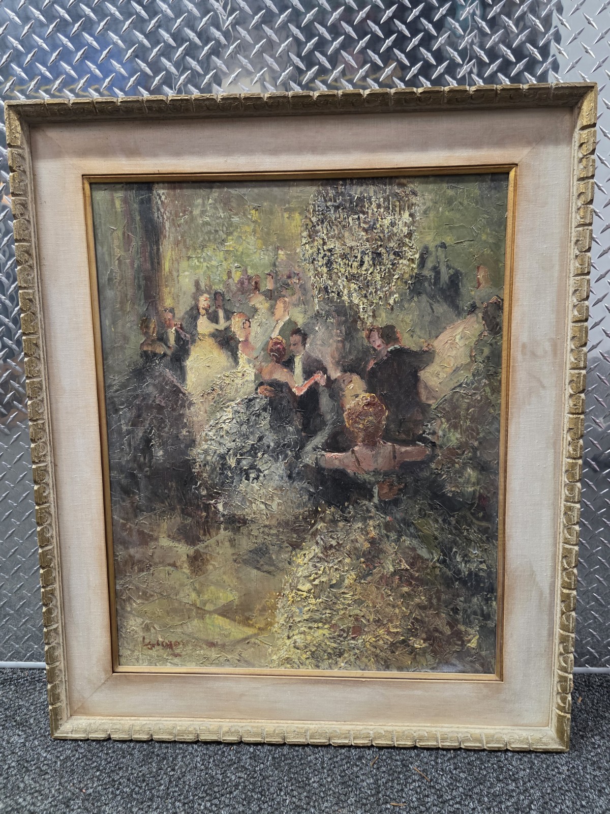Antique painting. Artist Ludwig Gschossmann (German, 1894-1988) Ballroom.