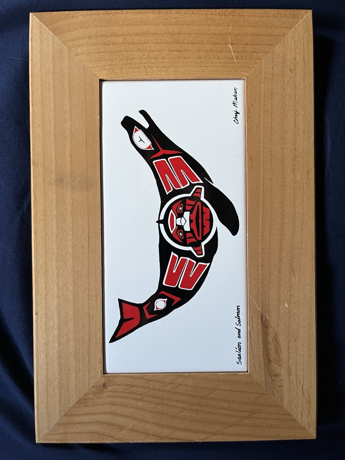Alaskan Native Ornament Sealion Salmon