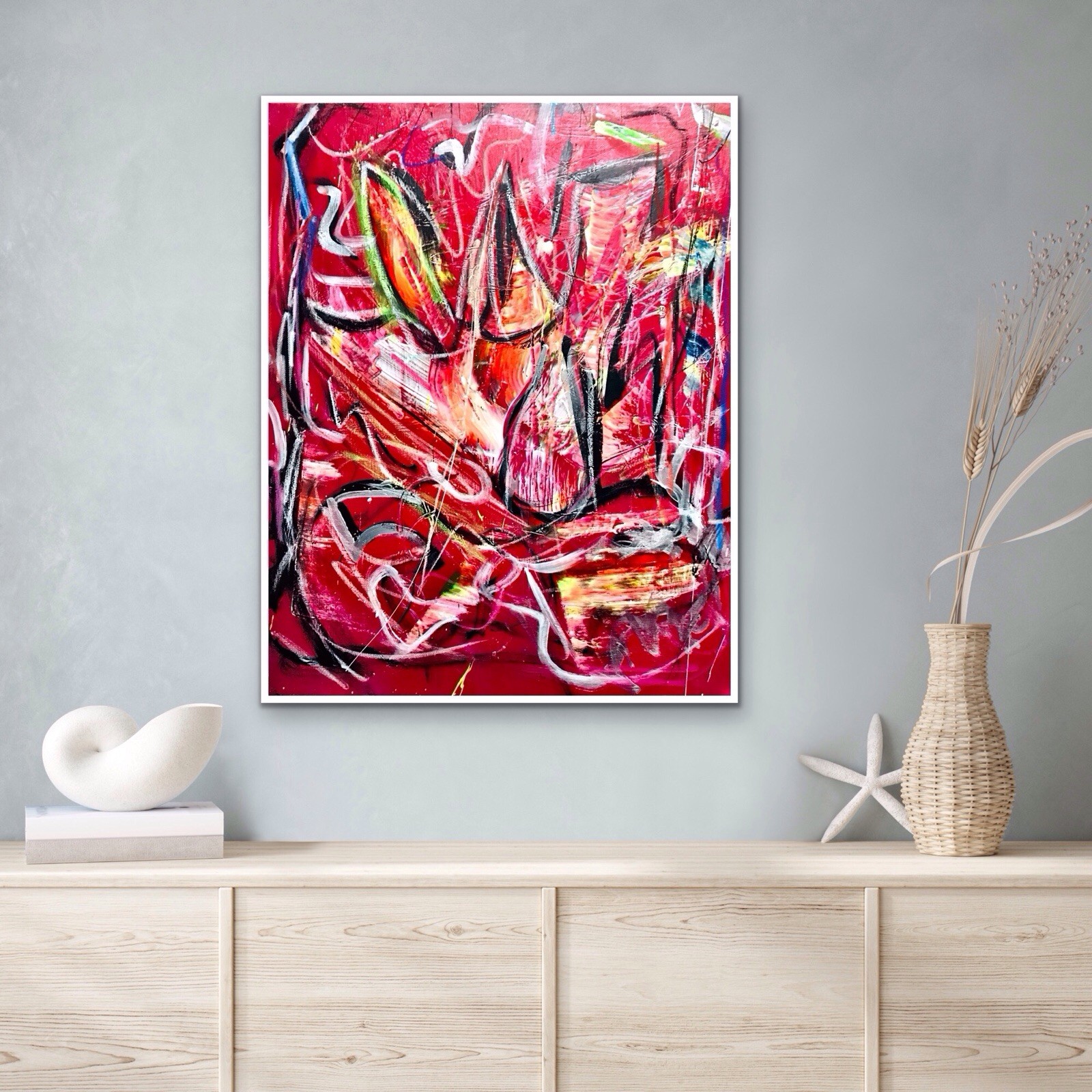ORIGINAL ABSTRACT IMPRESSIONIST FINE ART 16×20 READY TO HANG SIGNED PAINTING