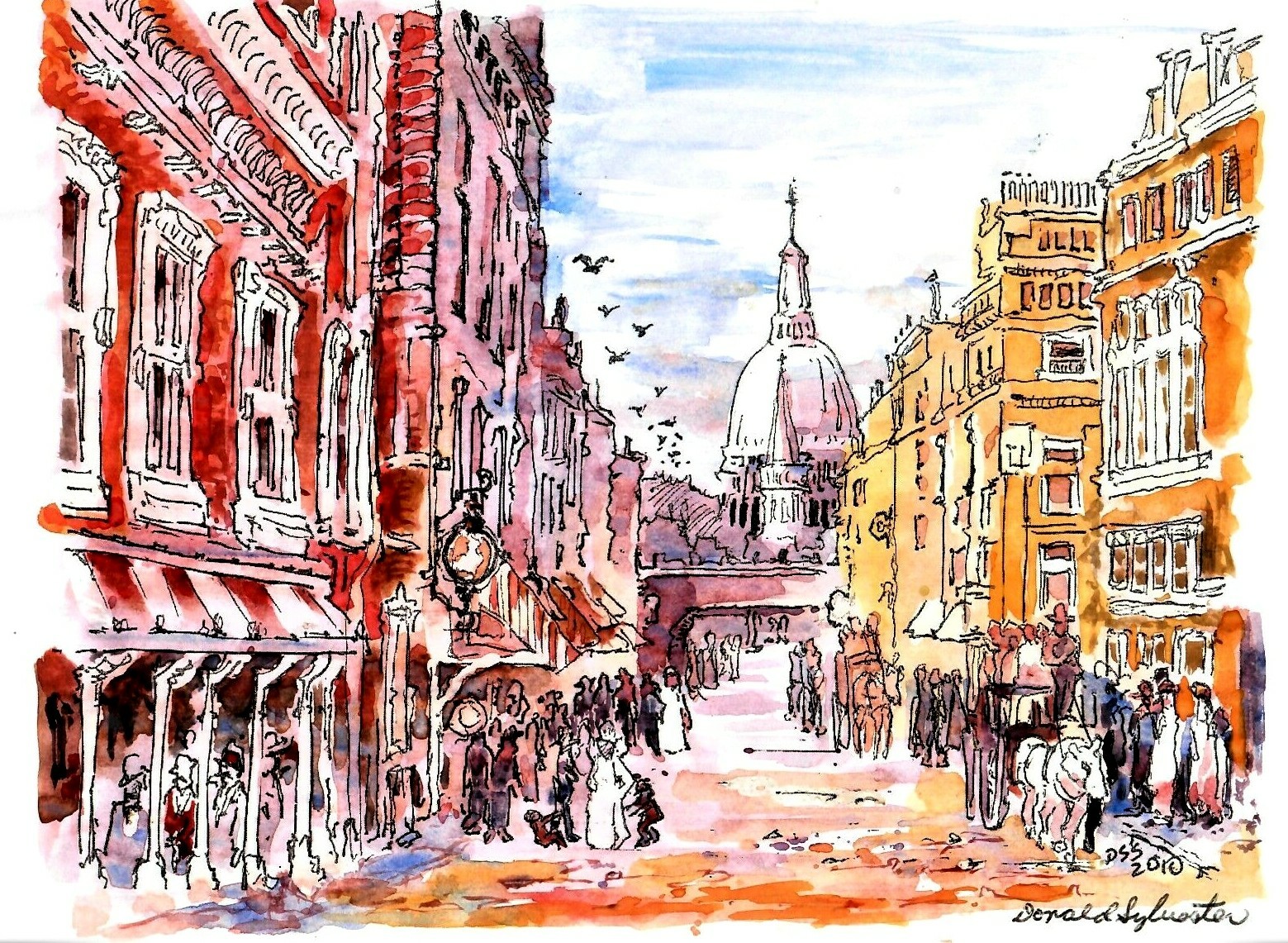 London’s Fleet Street, Old England Wall Decor, England Art Print, London Art