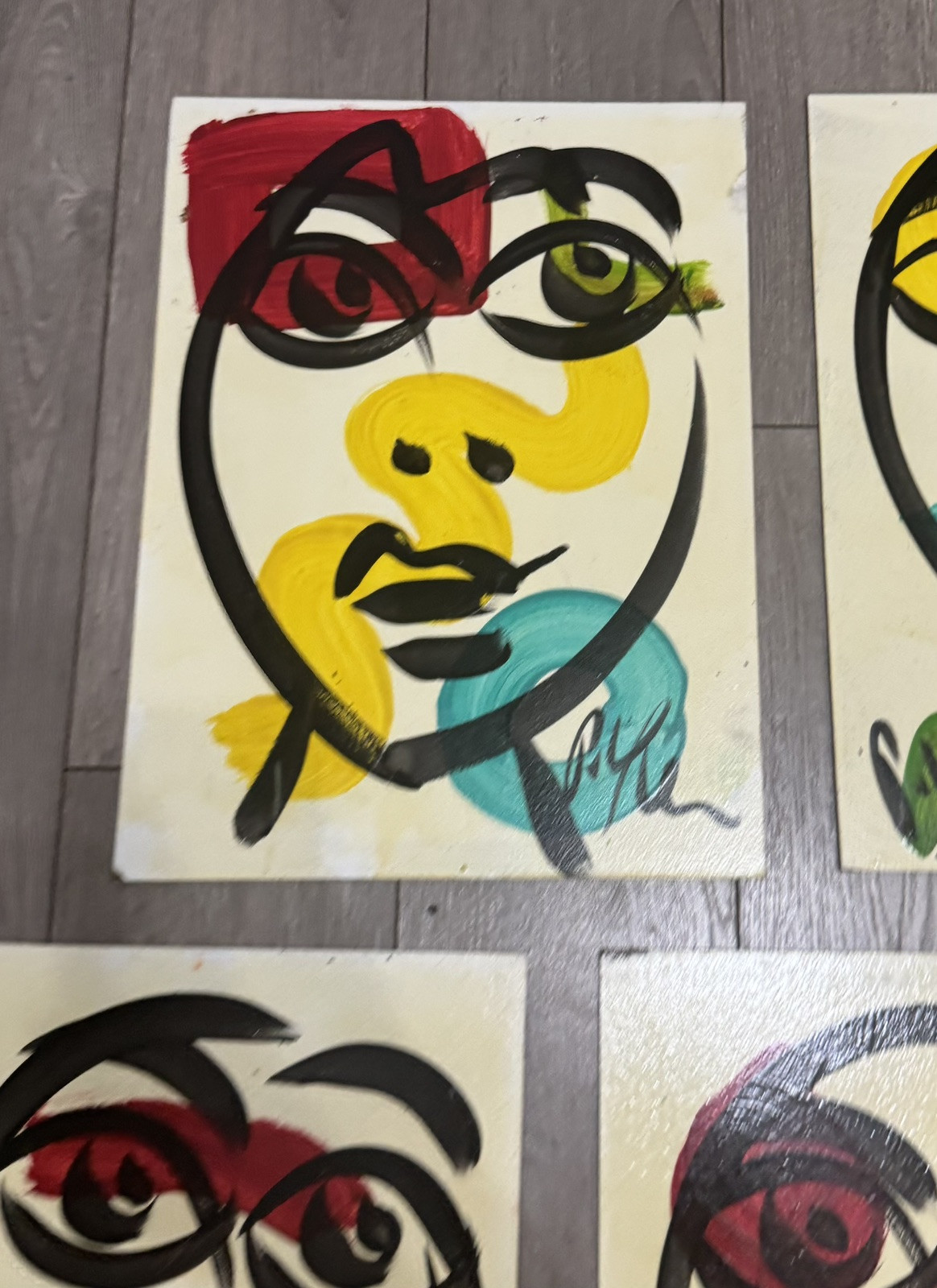 PETER KEIL 5 Fantastic ACRYLIC ON BOARD PAINTINGS 12”x16” Each Approximate Size