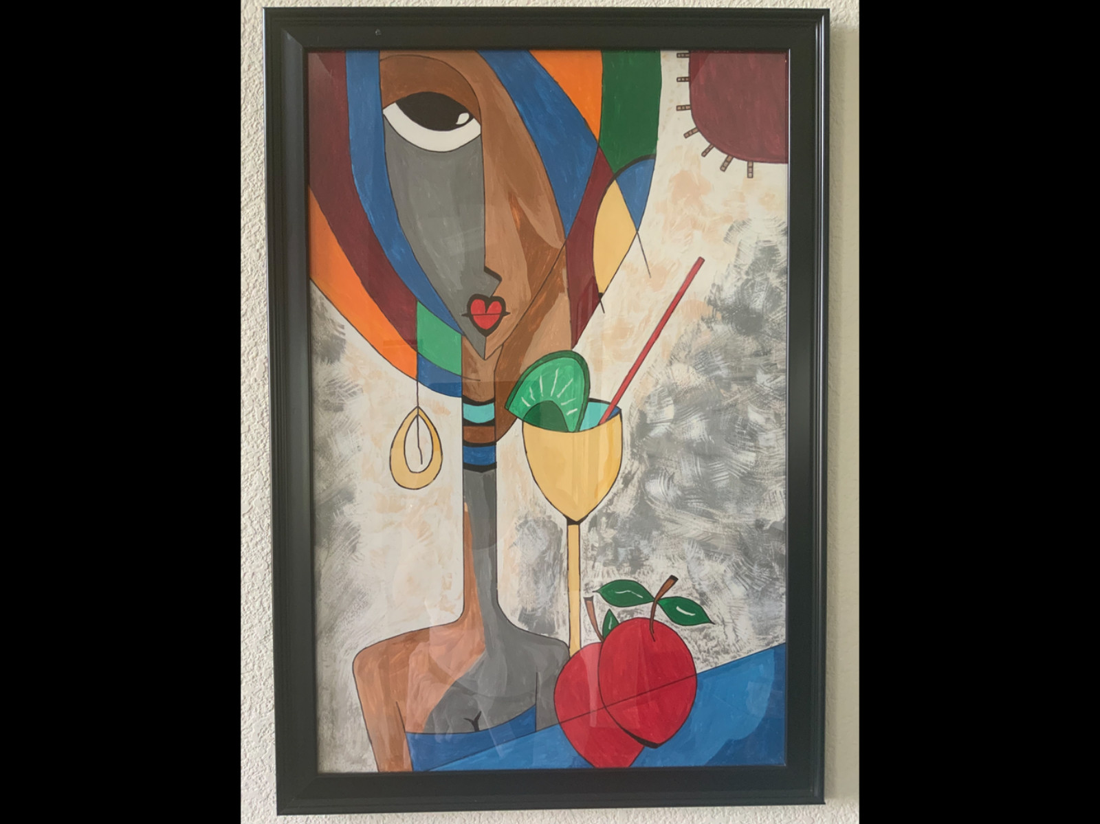 Original Hand-painted Contemporary Abstract Portrait