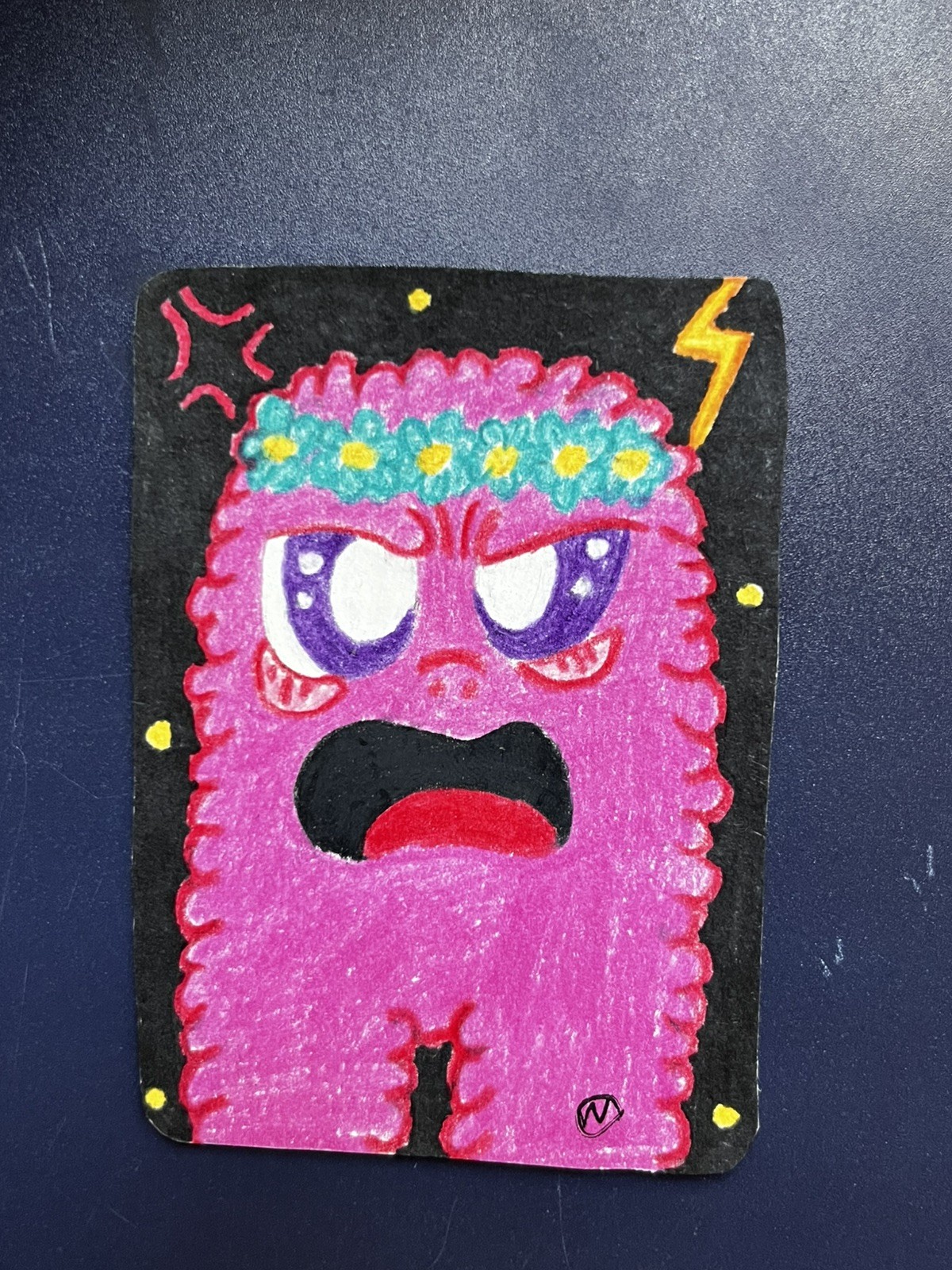 ACEO—Art Card Original Fresno Nightcrawler: 2.5in x 4.5in