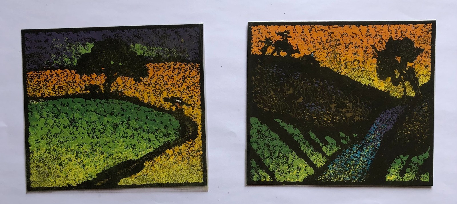 Tran Hoa Landscape 1 orig graphic draw 4×7 in