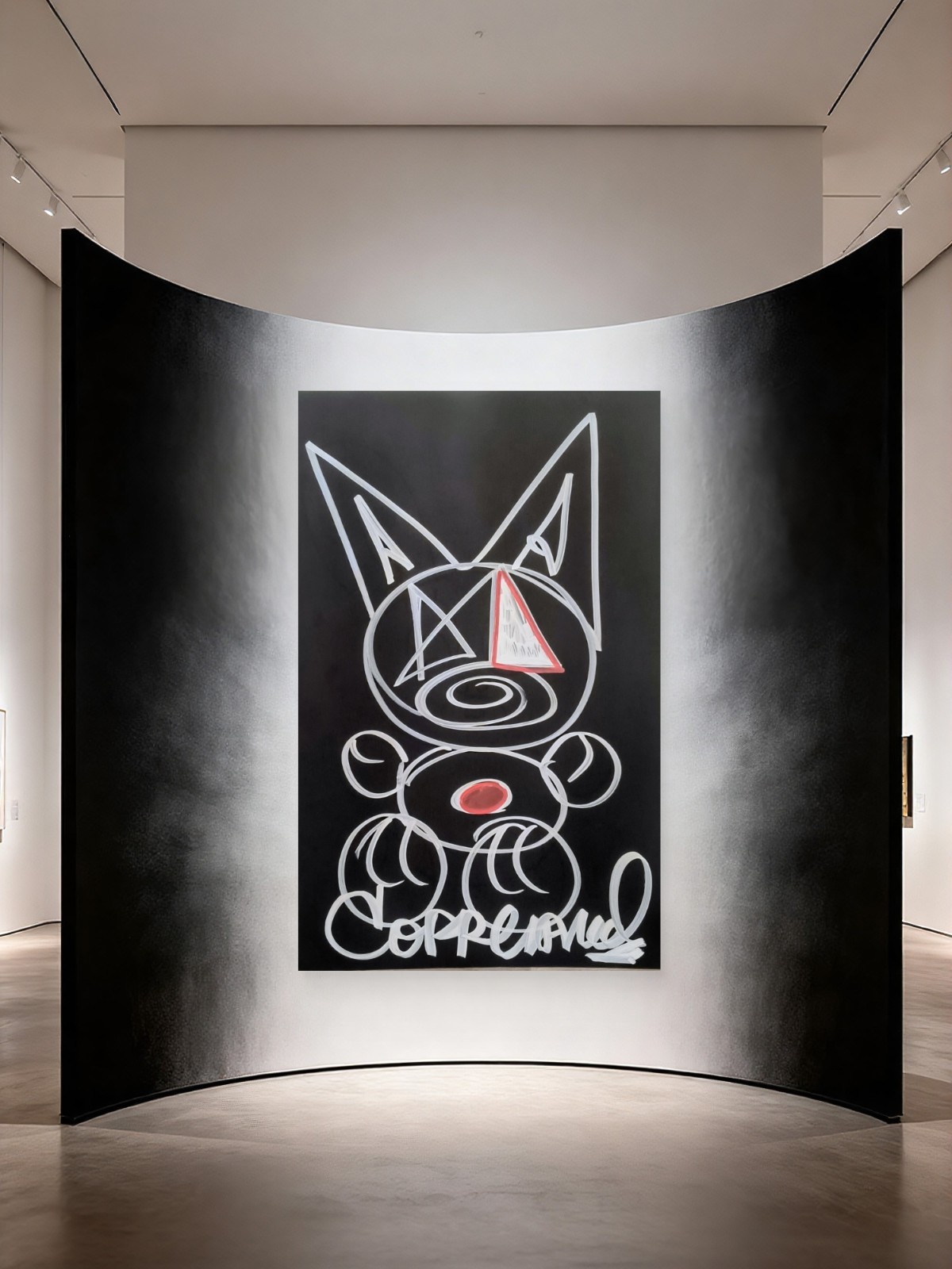 Trey Coppland, Electric ART Abstract Dog Painting, 20×30 in, 2026, Signed, OOAK