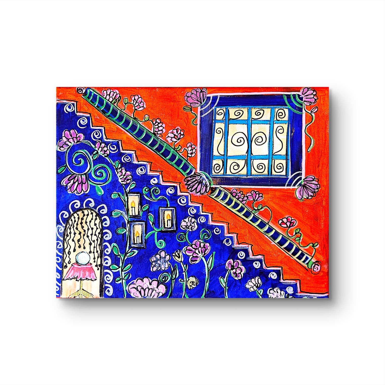 The Crystal Ball Room Unique Abstract Expressionism Wall Art Canvas Acrylic.