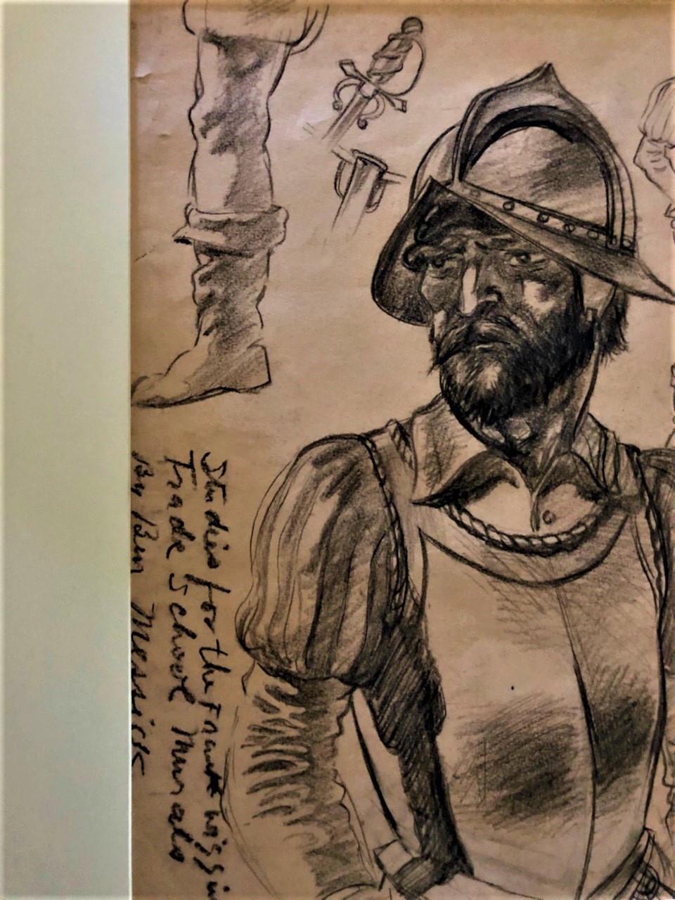 BEN MESSICK *ORIGINAL* – Charcoal Drawing Signed, from Artist’s Estate – Listed 