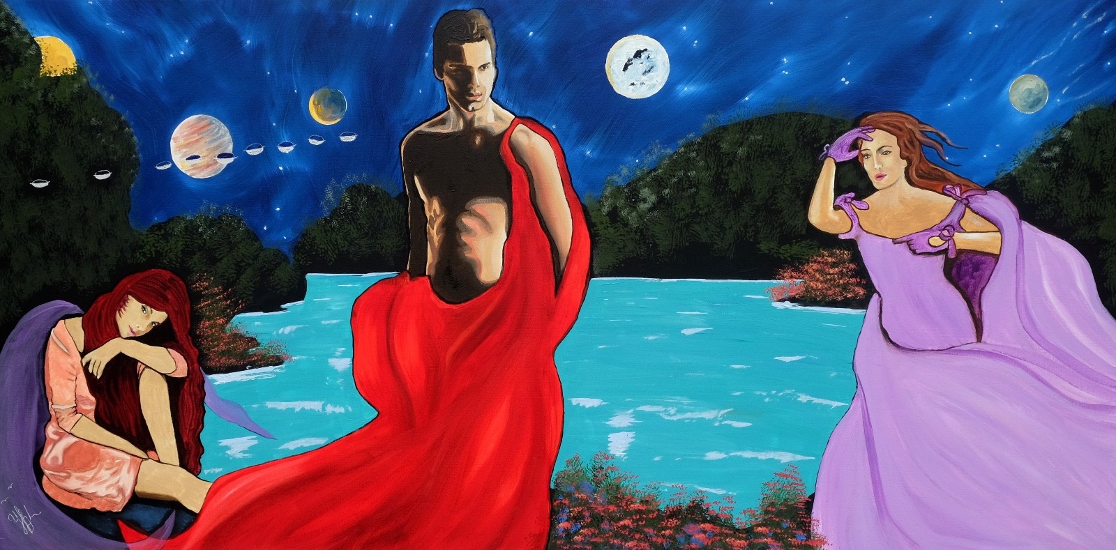 Art, Painting, «From The Beginning» – Giclee on Canvas 22″ x44″ Yelena Berzon