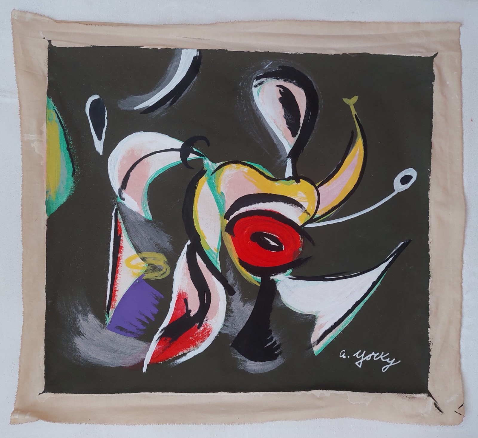 Arshile Gorky Signed Abstract Expressionist Oil Painting on Canvas American Art