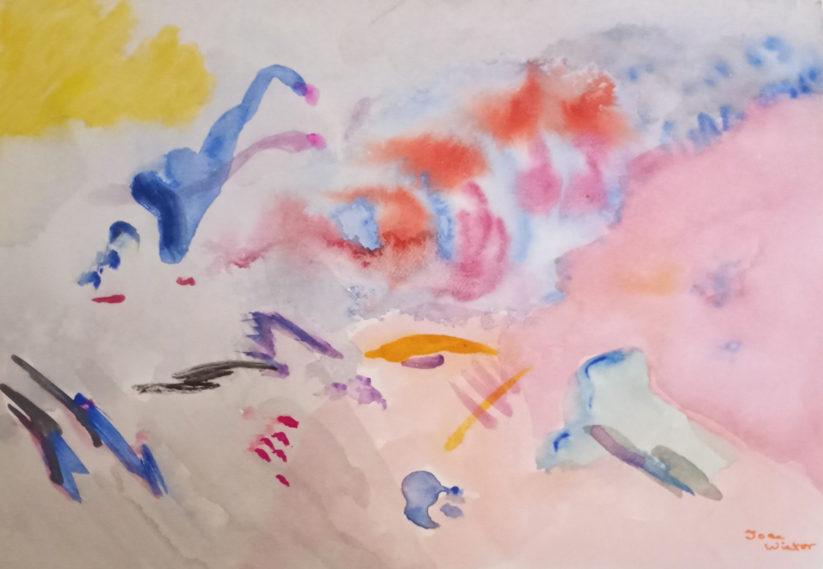 Art Free Shipping-Original Painting «loss of gravity, floating» 7×10″spirtualJW
