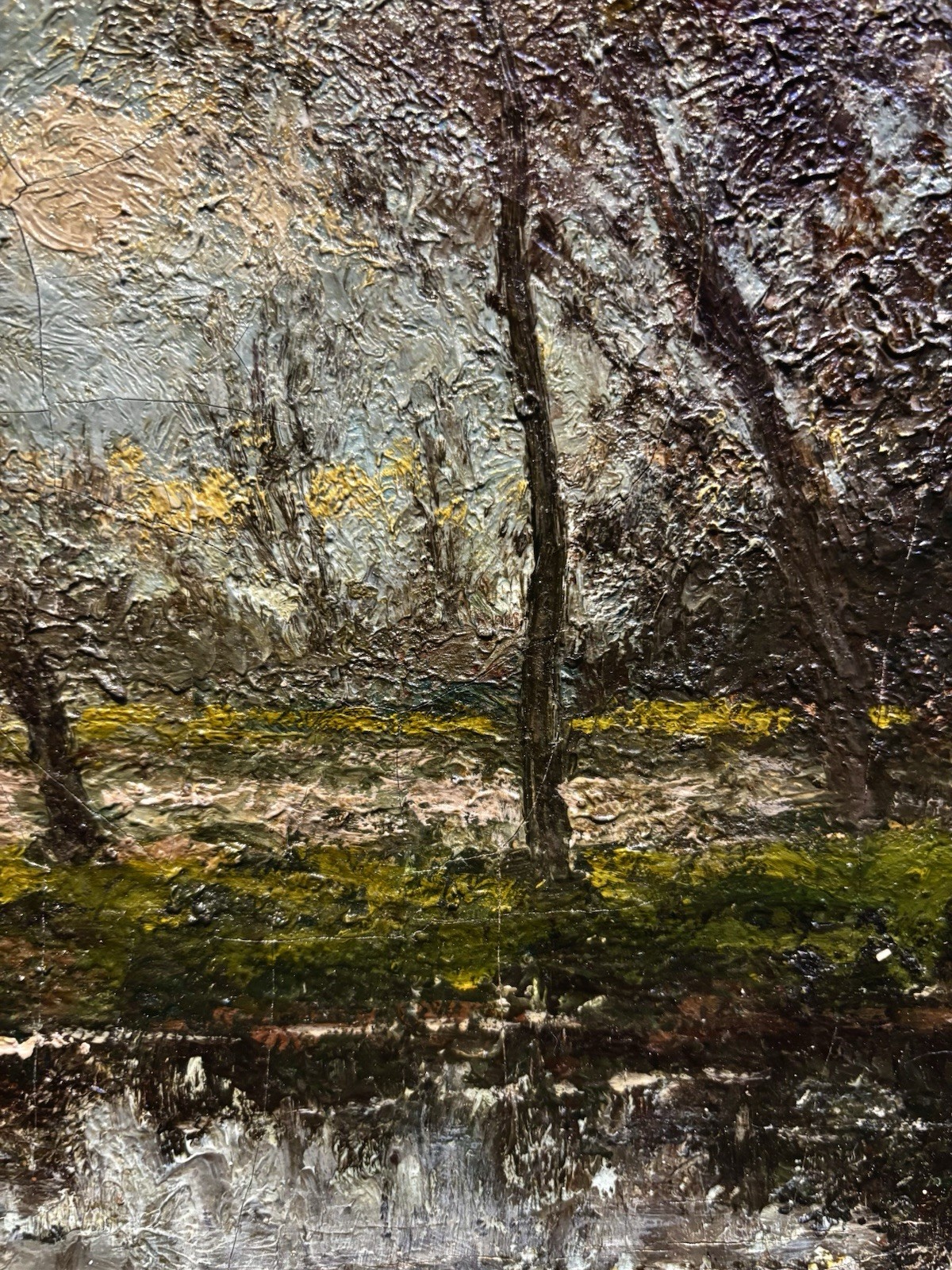 Fine 19th C American Impressionist Oil Painting Landscape Blakelock Wyant School