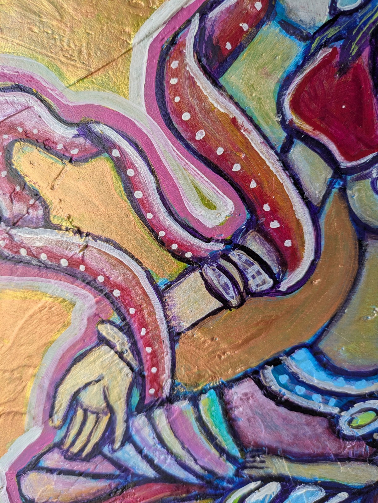 LONG LIFE, JOY, PROSPERITY – K. Bickman, White Tara 6′ x 11′ Exclusive Fine Art