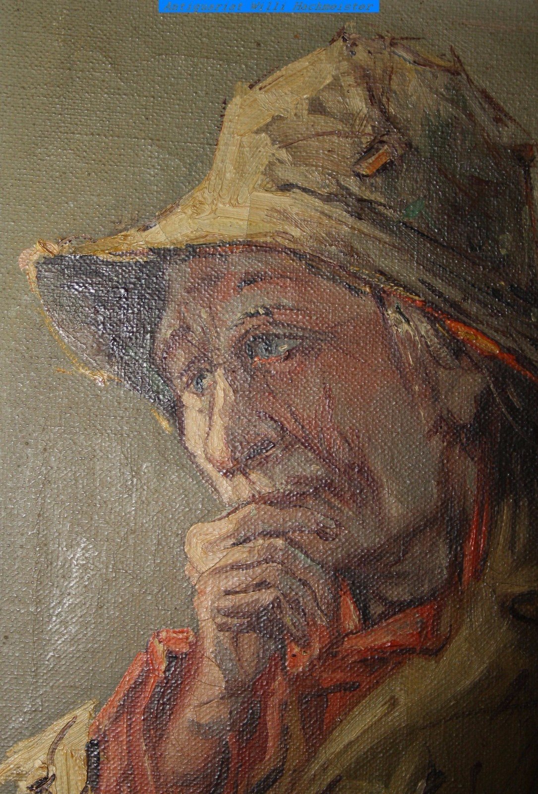 Maritime Breast Portrait, Signed – Oil / Canvas 30x24cm / Shellac Frame 45.5×40.0cm