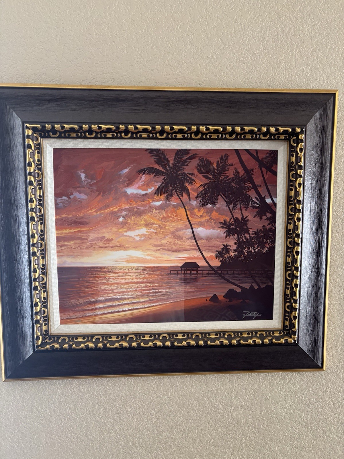 «Tropical Tranquility» Jon Rattenbury Dye Sublimation on  aluminum  16″x20″