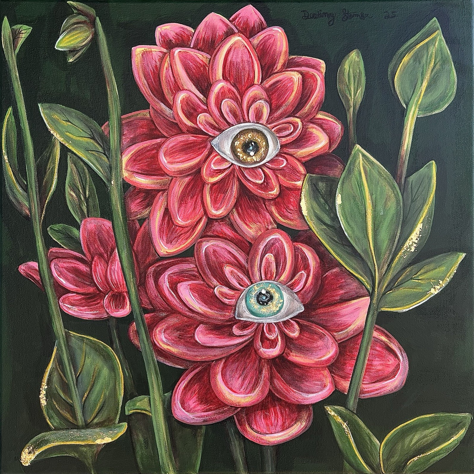 Original Acrylic Painting On Canvas 20×20 Inches Sold And Signed By Artist