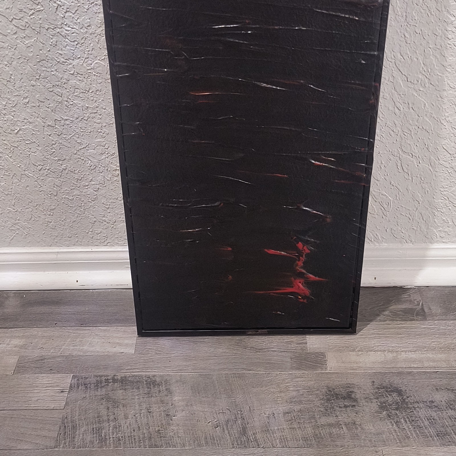 Fire Island , Trey Coppland Abstract on Canvas Black Framed 12+36 inches!
