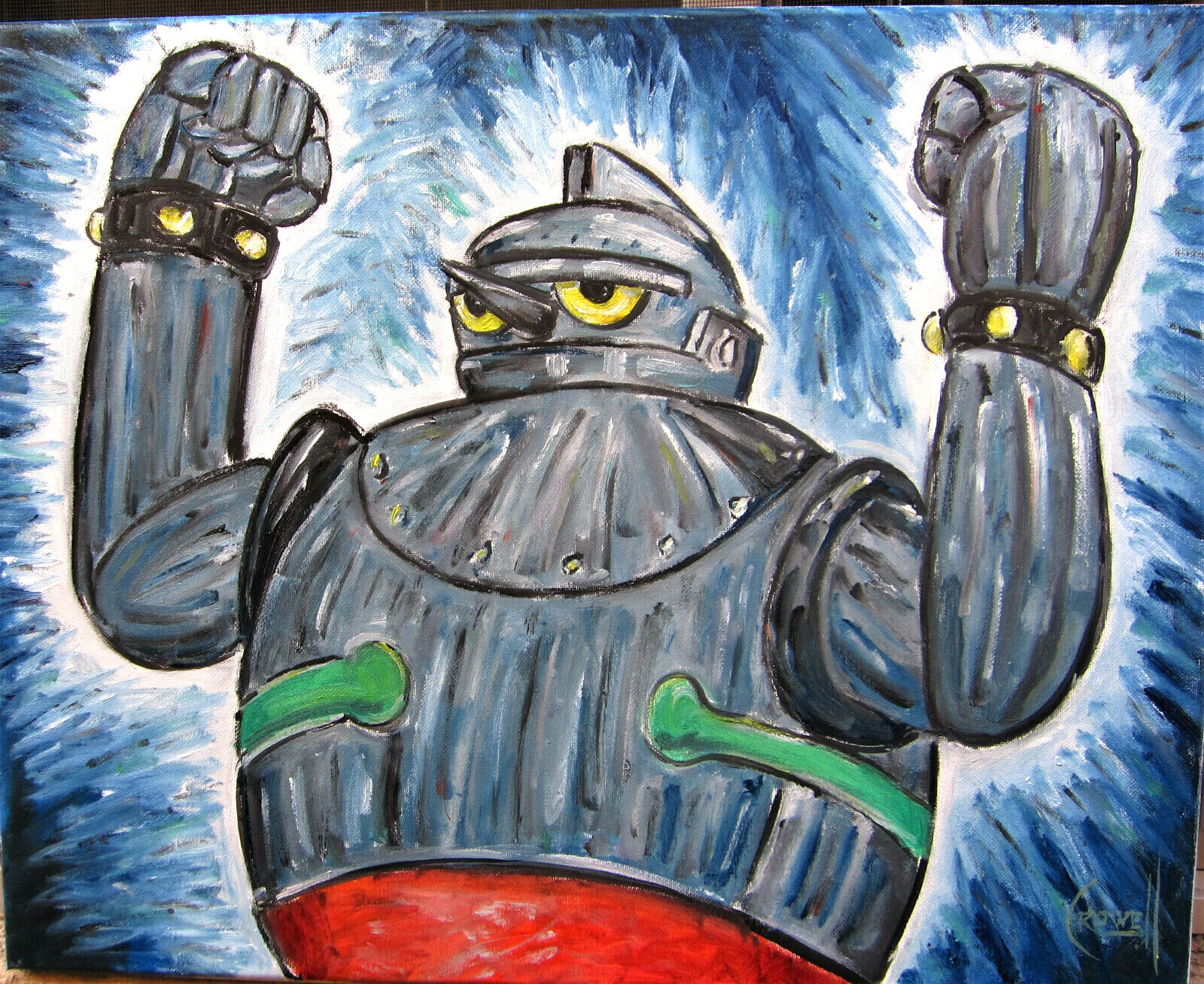 GIGANTOR Space Age Robot NEW 16×20 painting 60s Japanese tv show anime CROWELL