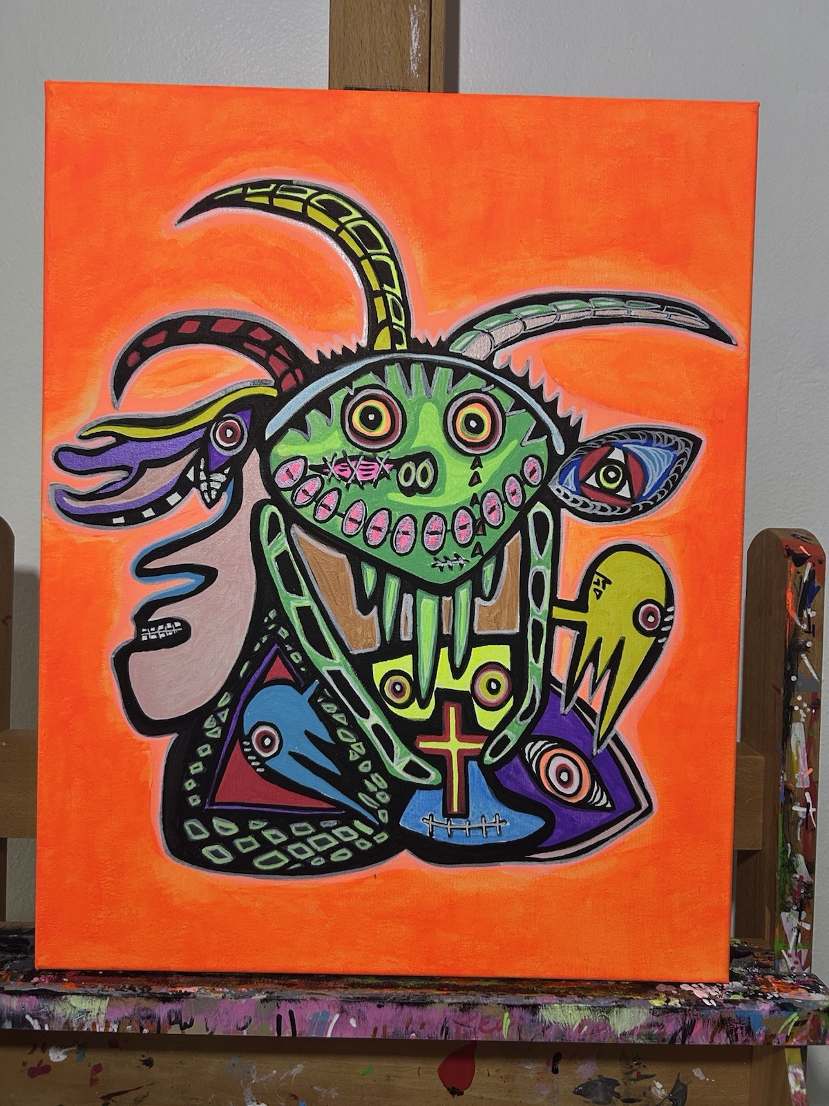RYDER2.0 Acrylic Over Canvas Painting 20×16 Movinchiartdesigns Original