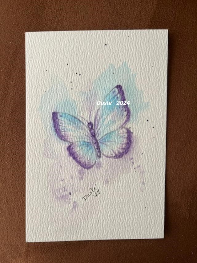 #040 Orginal Painted Watercolor Butterfly 4″ x 6″ Unframed Signed