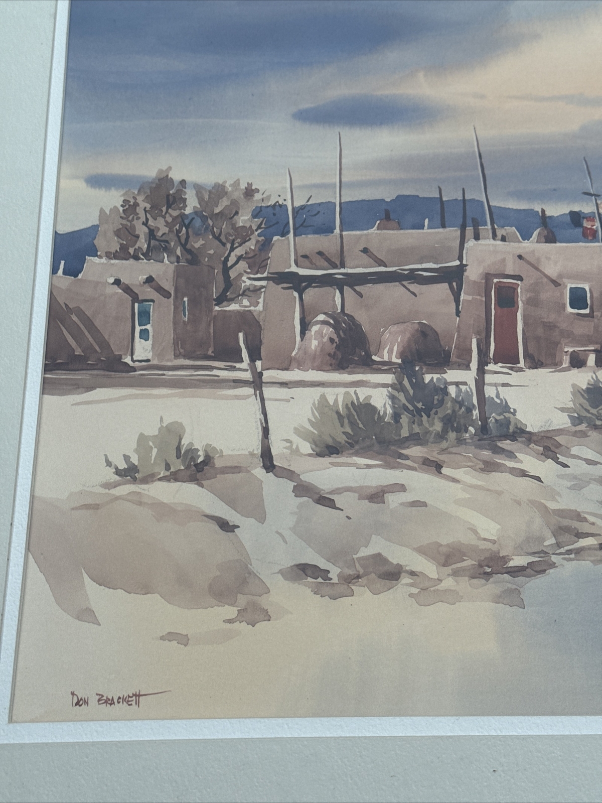 DON BRACKETT PAINTING NEW MEXICO NATIVE AMERICAN INDIAN LISTED FAMOUS EXHIBITED