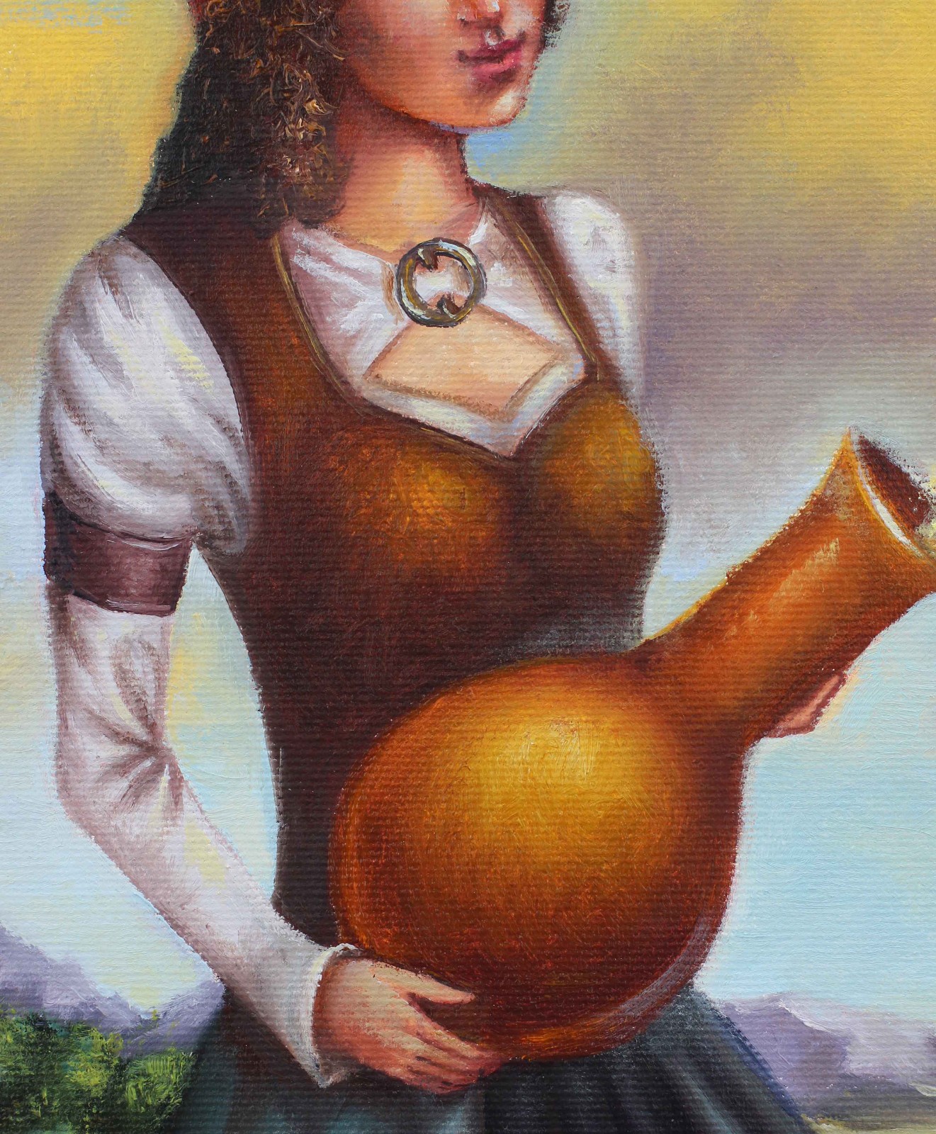 ORIGINAL OIL PAINTING WOMAN MAN II ART BY UKRAINE ARTIST