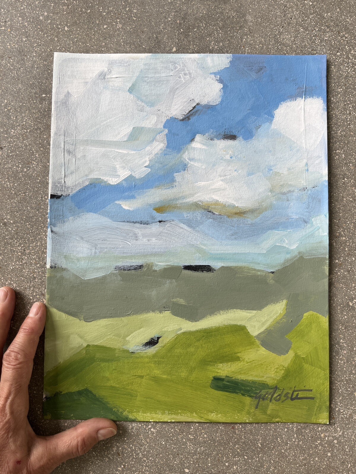 Contemporary Abstract Landscape Original Painting Signed Collectible Fine Art