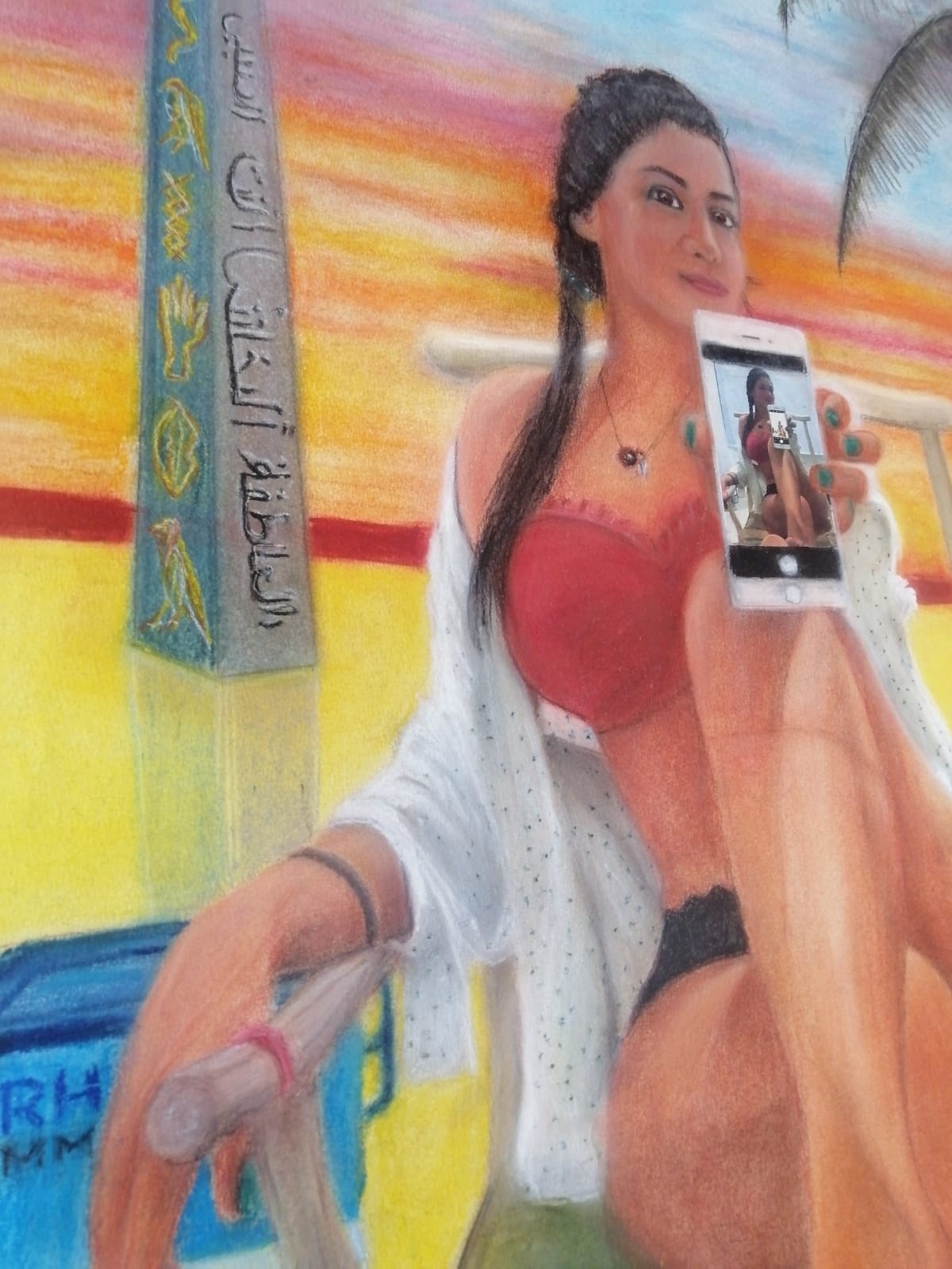 Alexandra, lust at its most sensory expression. Pastel on Carson paper