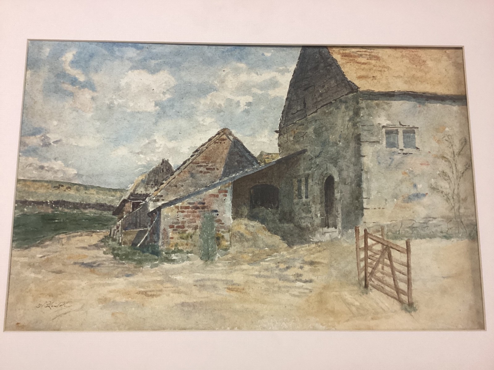 Edward Barnard Lintott 1875-1951 New Jersey Artist Landscape Watercolor