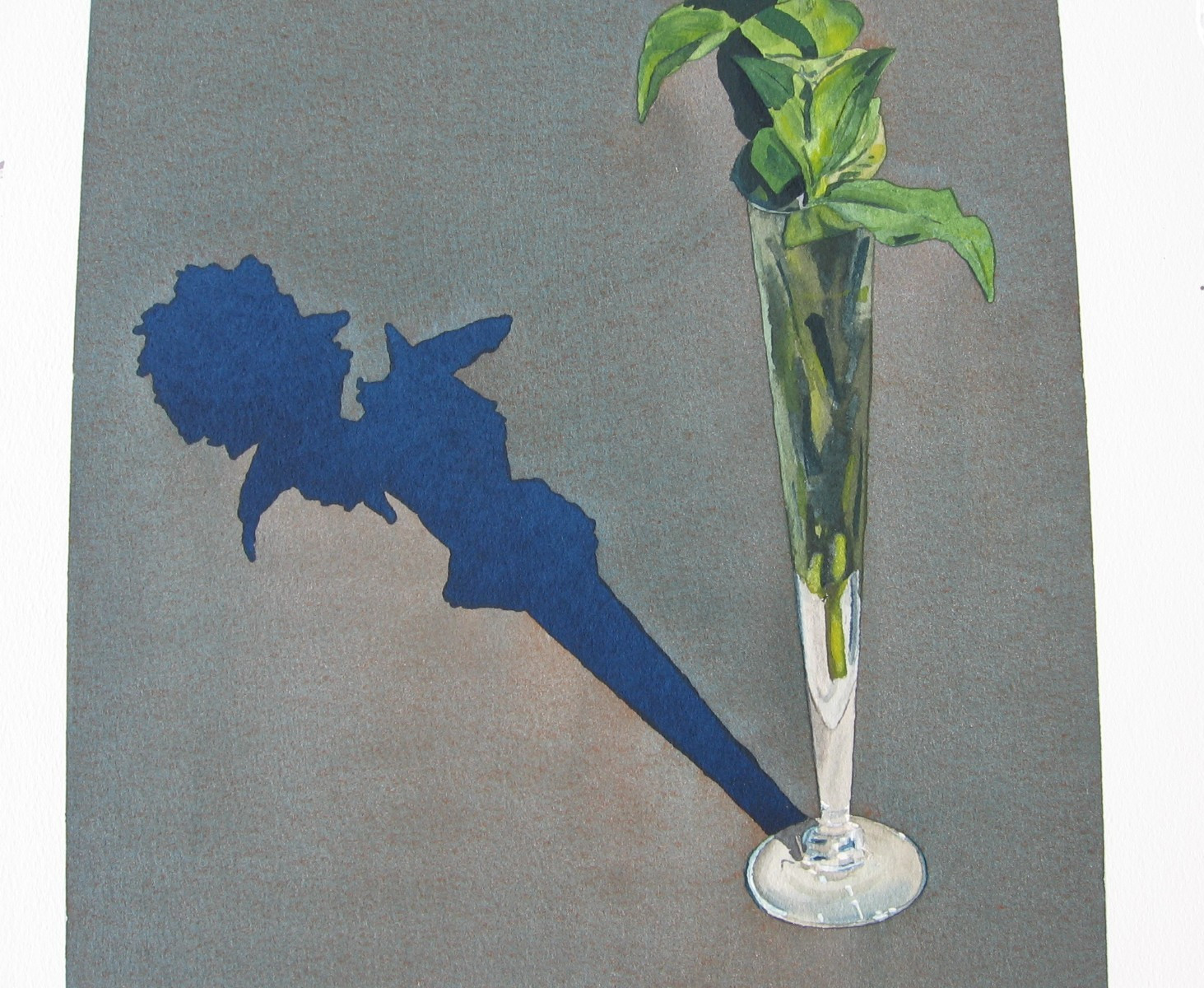 2000 Tom Gavitt Signed Original Watercolor Painting on art board- ZINNIA, 27×12