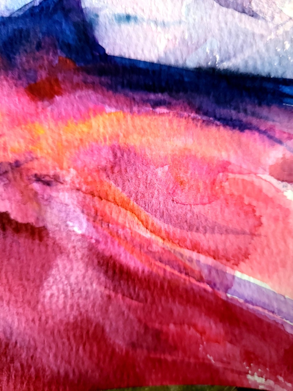 Original Expressionistic Acrylic Watercolor Painting 9 X 12 Paper Art