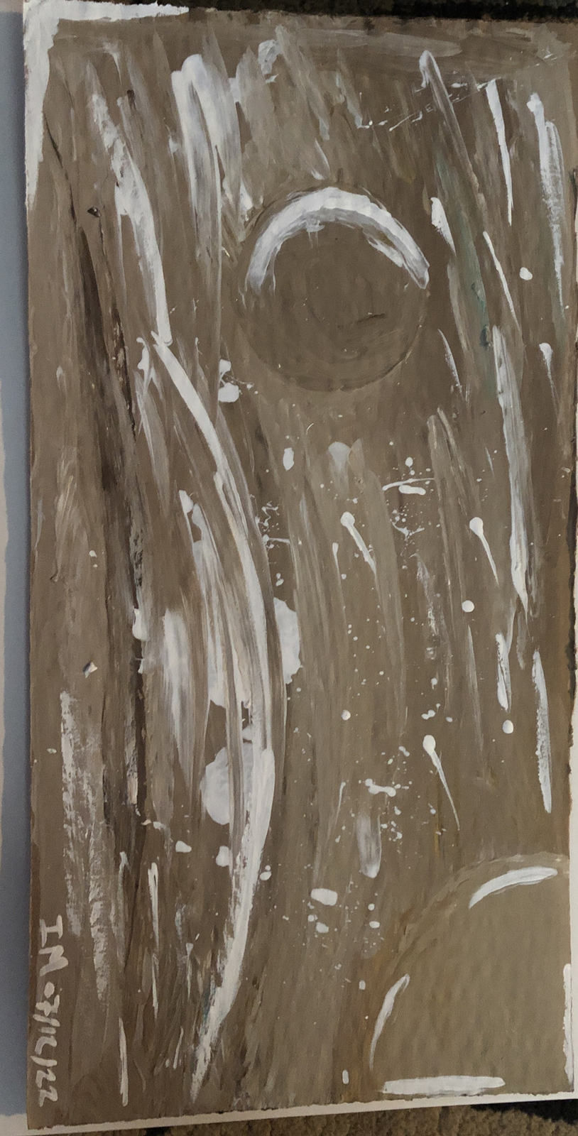 Cardboard Brown Galaxy Painting