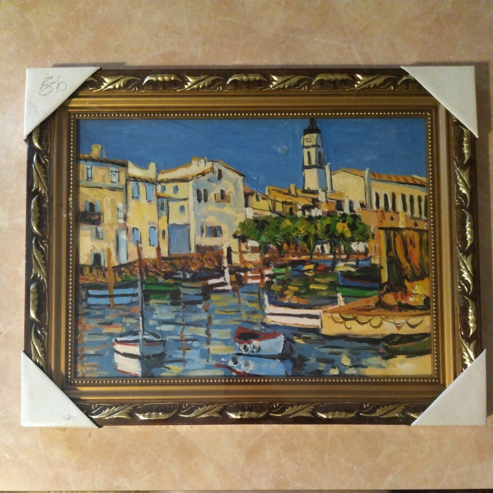 Framed Hand Painted Oil Painting,, 12×16″