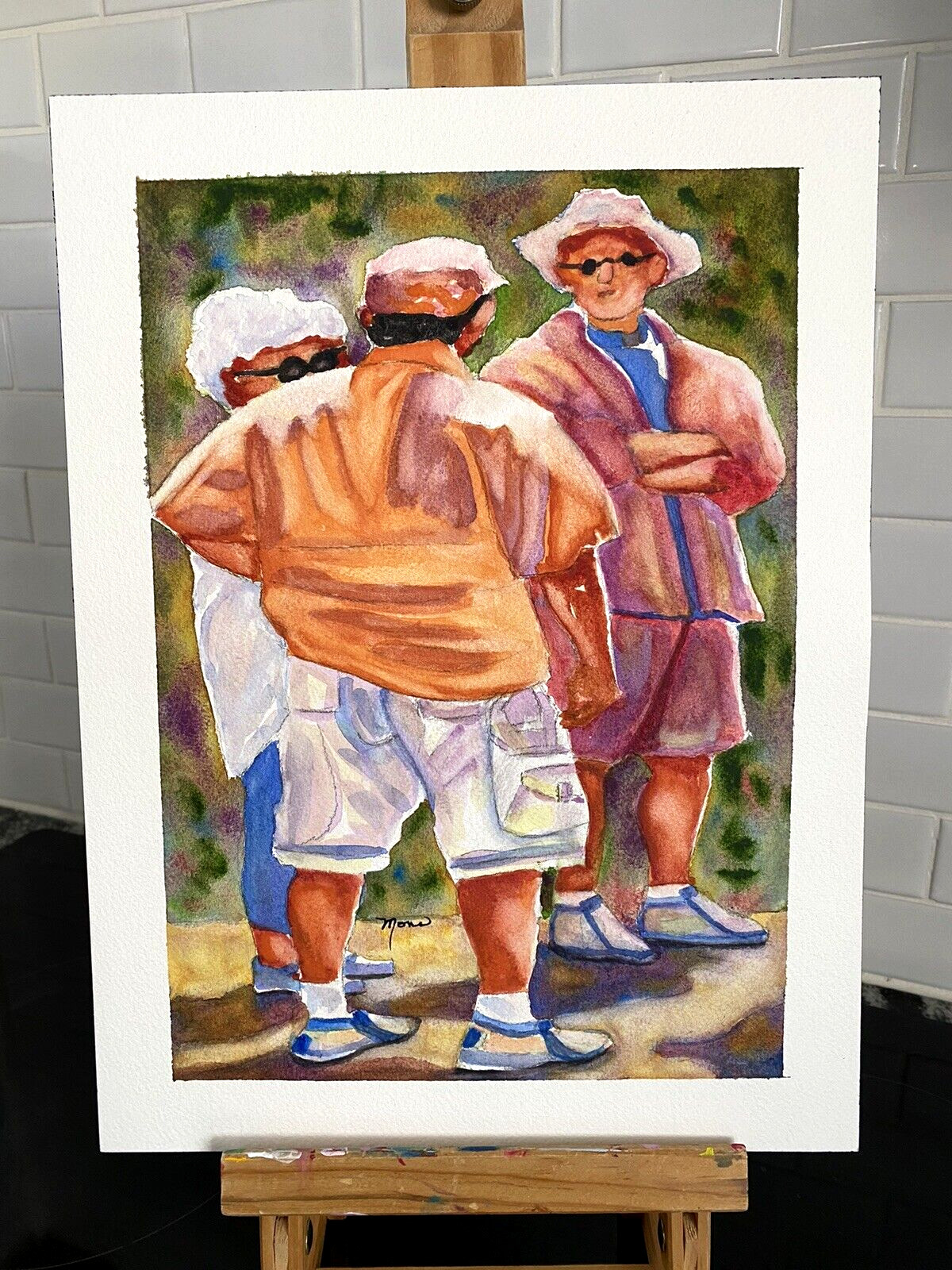 Good Friends, BRAND NEW Watercolor 9″ x 12″ ~ HAND PAINTED