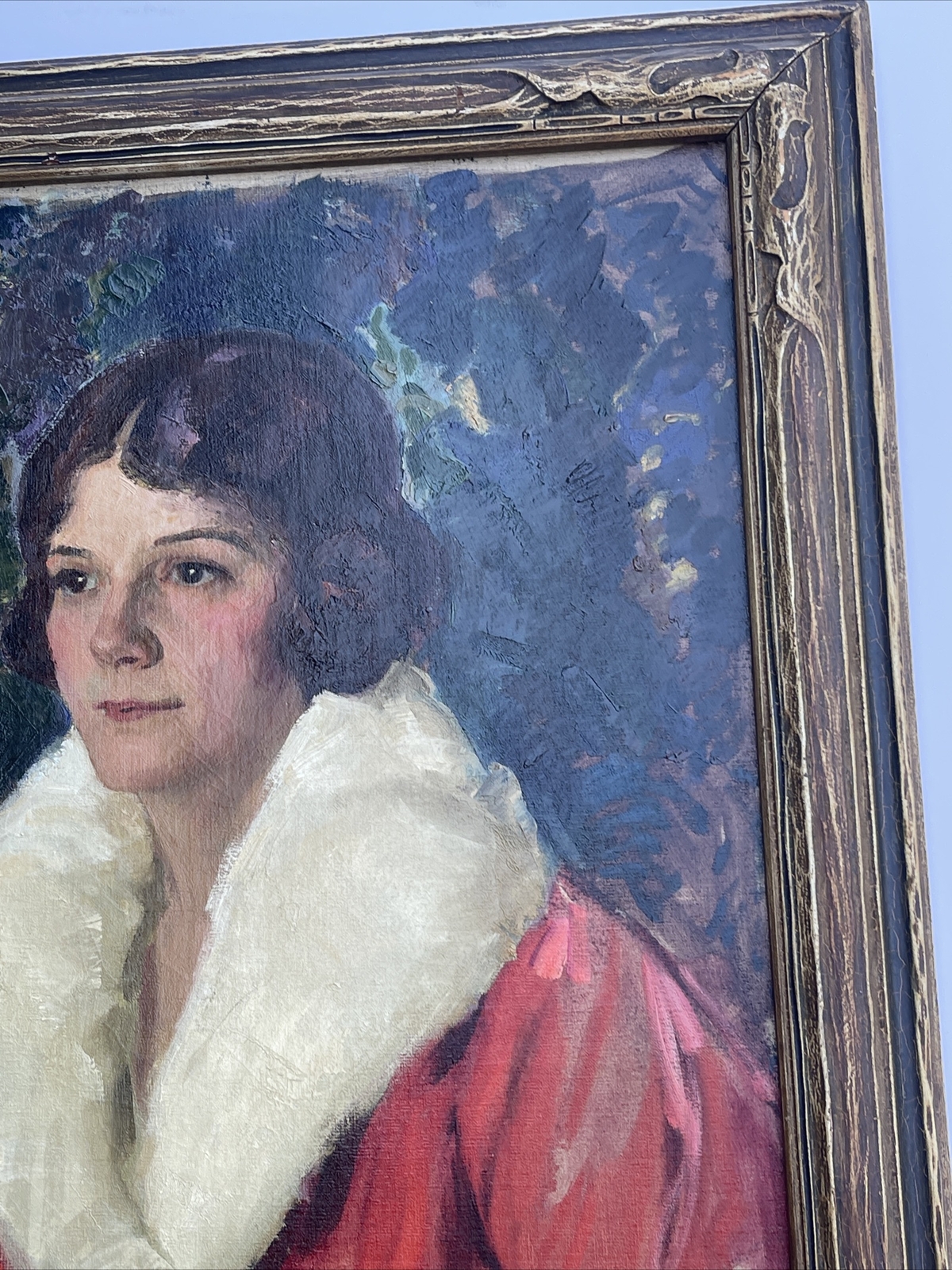 ANTIQUE PORTRAIT PAINTING FEMALE PRETTY WOMAN MODEL ART DECO IRWIN MYERS LISTED