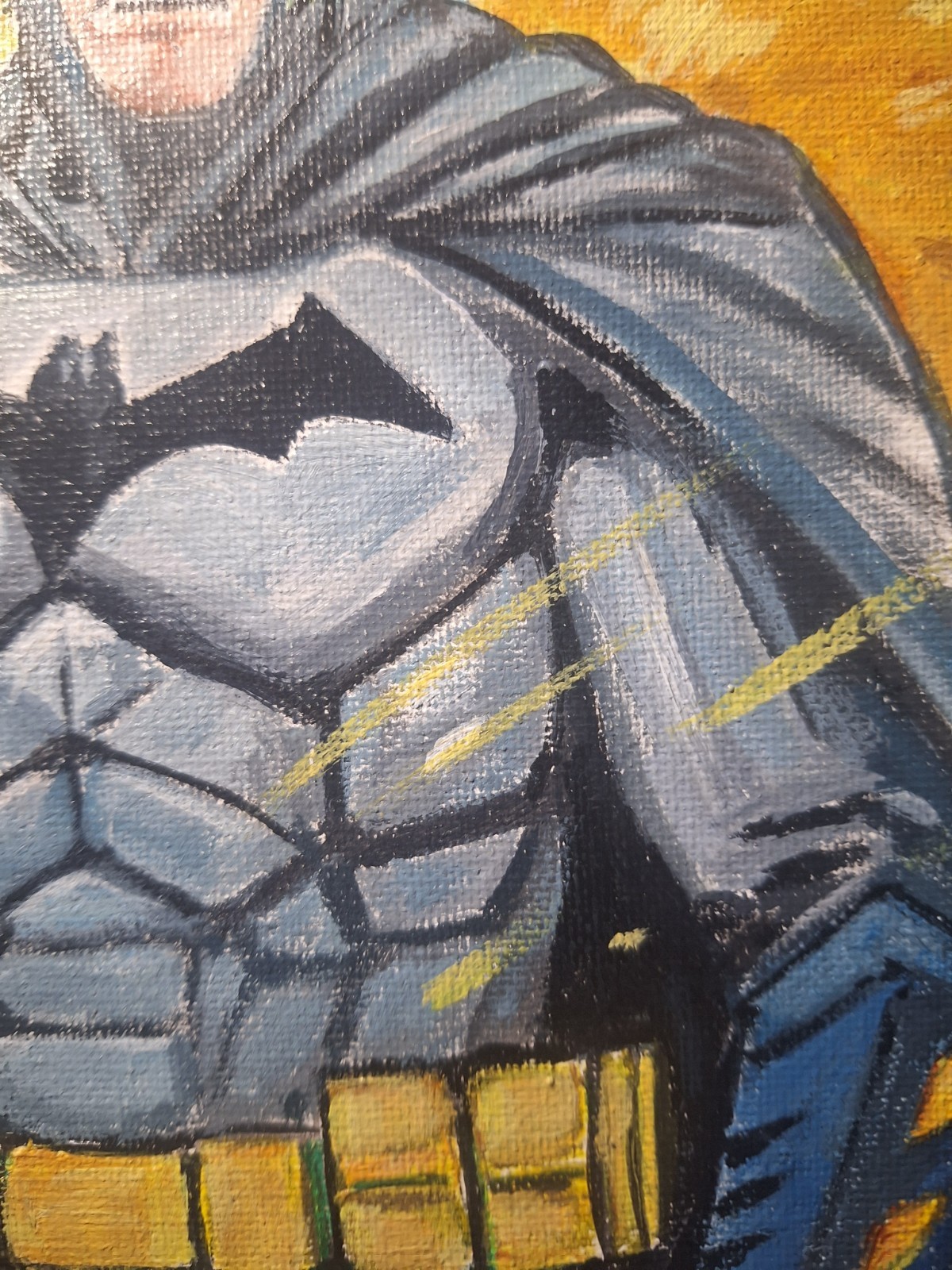 Batman Explosions 9×12 Original Artwork Canvas Panel
