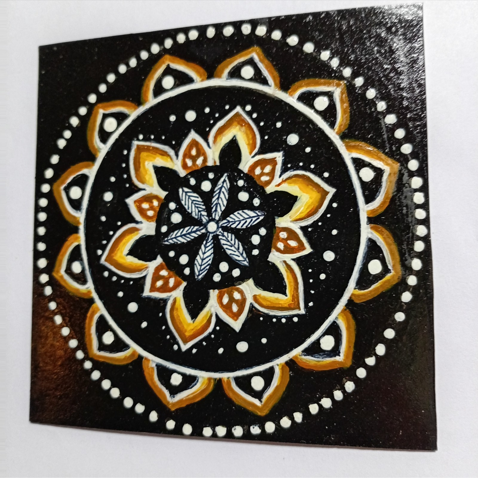 Original Handpainted Acrylic Mandala Painting Buddhist Meditation Zen Spiritual