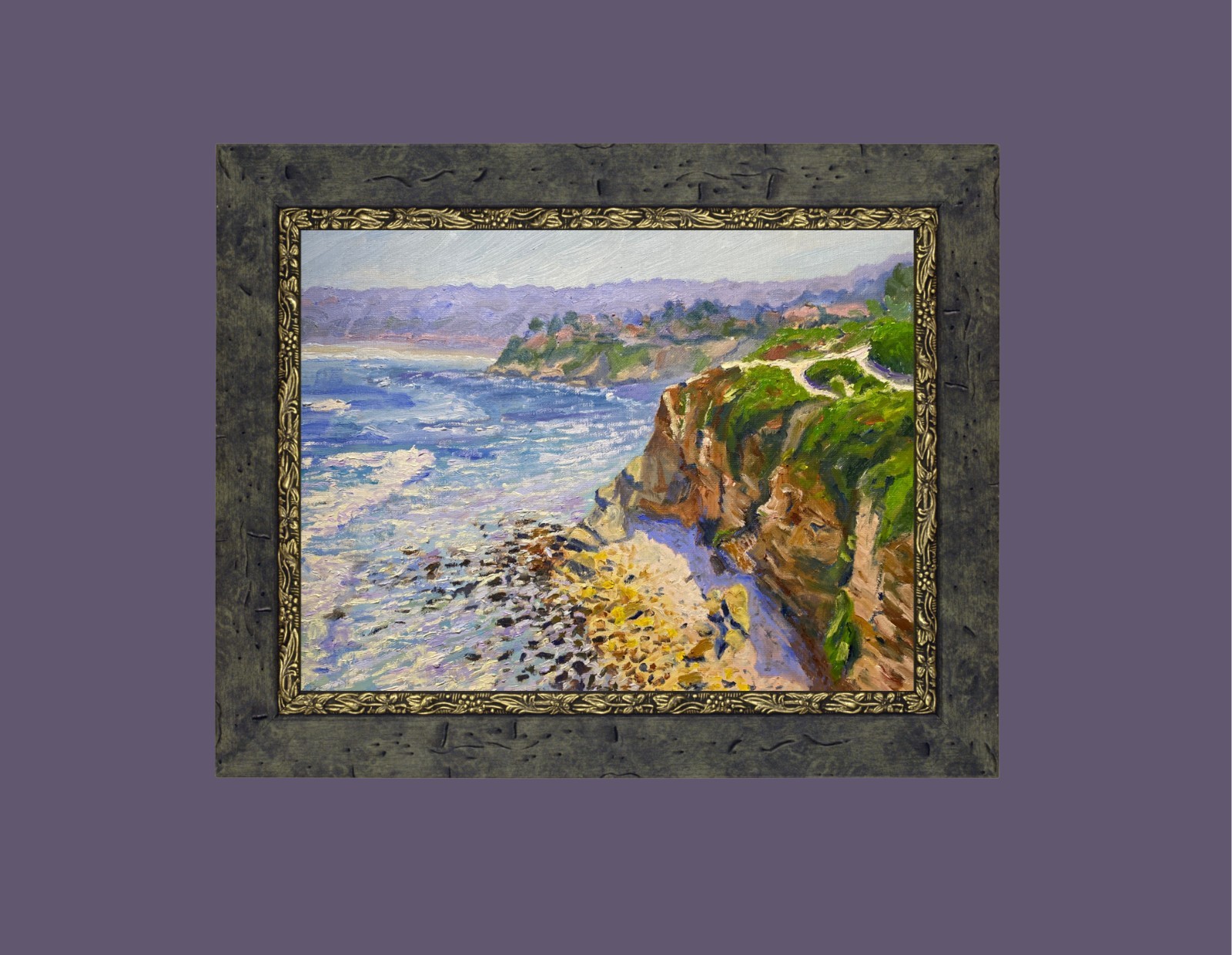 Gorgeous Oil Painting on canvas ORIGINAL La Jolla San Diego Impressionist Art