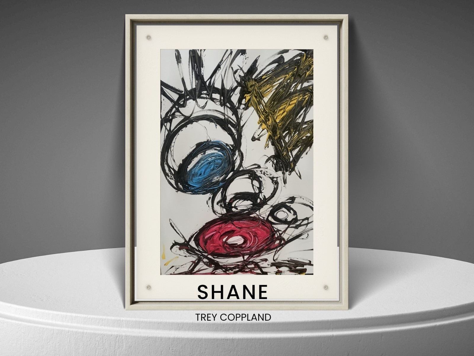 Trey Coppland, Shane Abstract Acrylic Painting, 24+30 in, 2026, Signed
