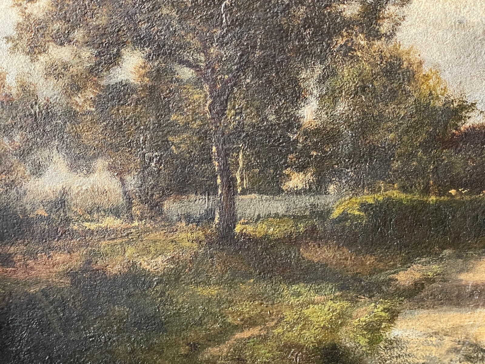 Leon RICHET (1843-1907) – School of Barbzion Oil on Panel – Farm Landscape