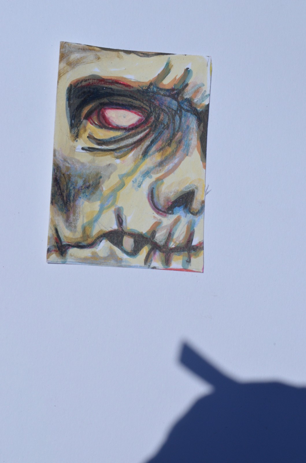 ACEO Original Art Card Horror Halloween Dead Guy not a print