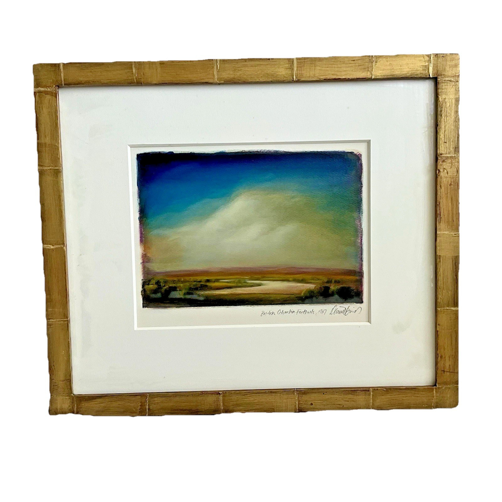 David Bierk (1944-2002 CA-Canada) Oil on Paper 9”x12” Under Glass Painting