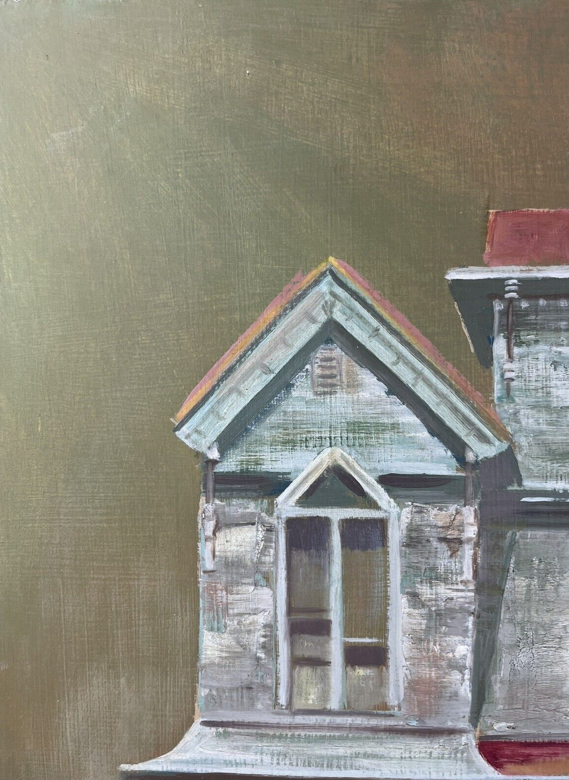 ISAIAH DAVIS DURHAM VIRGINIA ANTIQUE VICTORIAN HAUNTED BATES HOUSE PAINTING