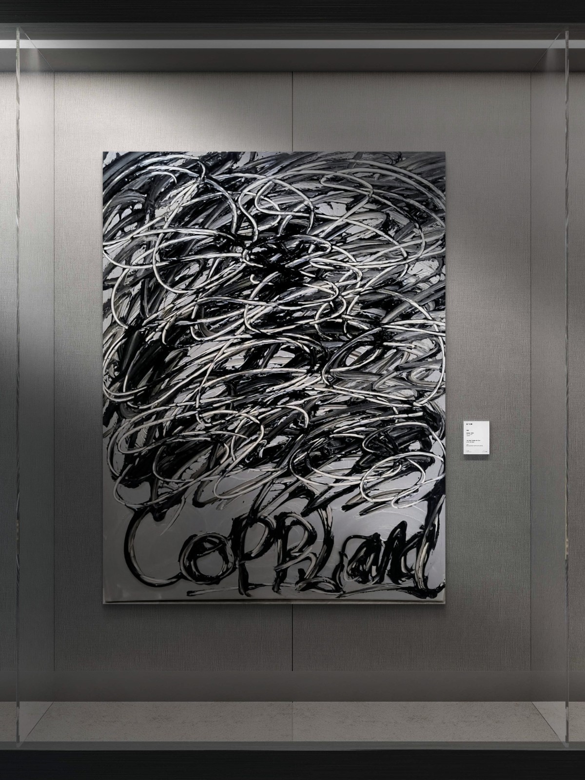 Trey Coppland, Black Night, Abstract Acrylic, 24+36 in, 2026, Signed Original