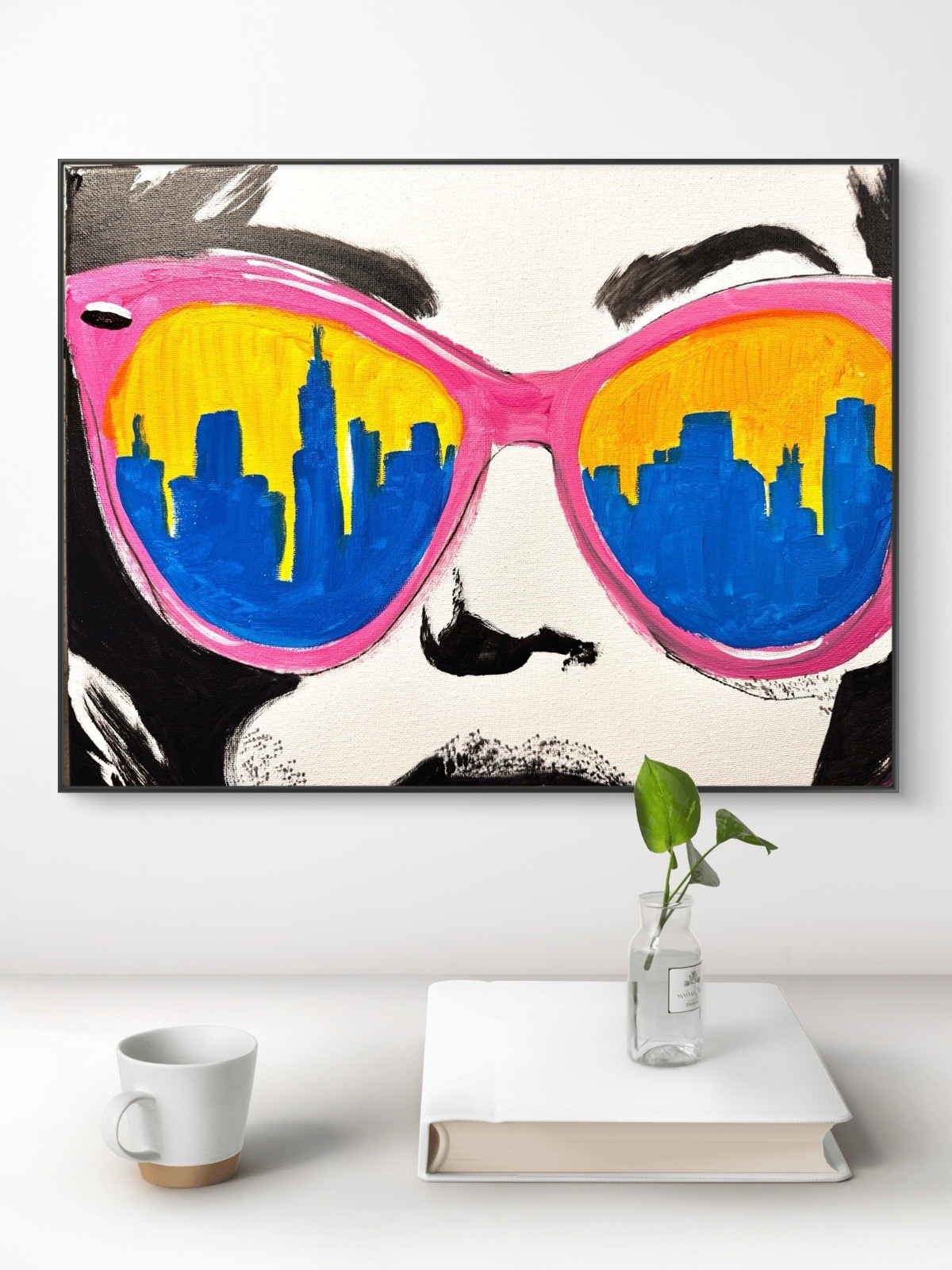 SAMATOWIC Original Abstract Pop Sunglasses 11×14 Handmade Signed Fine Art 287