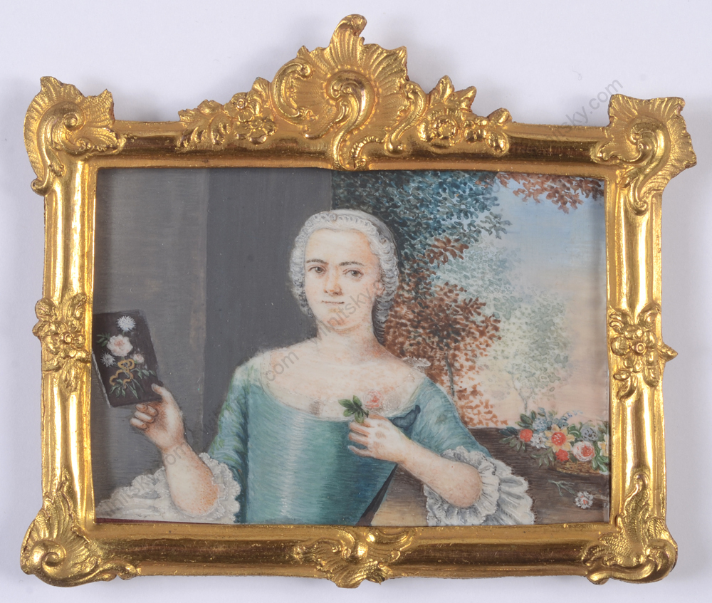 «Portrait of Susanna Volckamer v. Kirchensittenbach», miniature ca. 1775