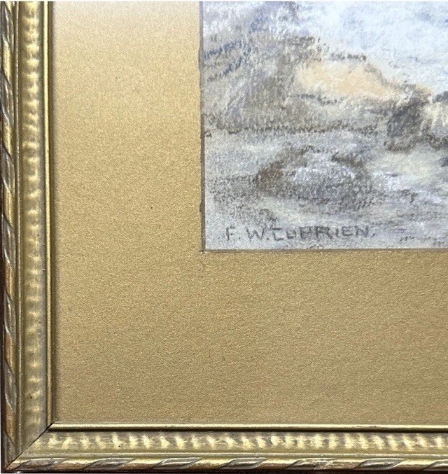 FRANK CUPRIEN / LAGUNA BEACH SEASCAPE PLEIN AIR / Mixed Media / ~6 x 8” / Framed