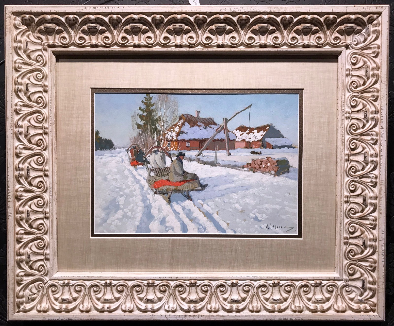 Andrei A. EGOROV Original Painting, Gouache on Board, Framed, TRU-VUE, COA
